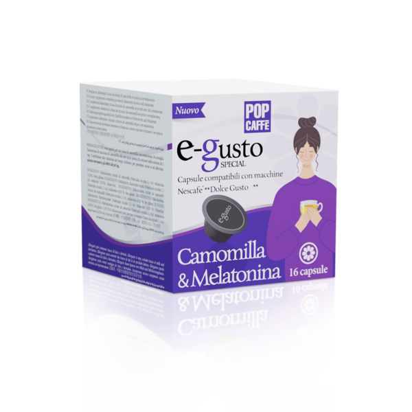 Pop Caffè E-Gusto Camomilla & Melatonina - 16 Capsule Compatibili Dolce Gusto