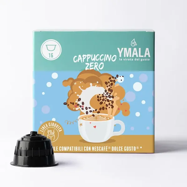 Ymala Cappuccino Zero - 16 Capsule Compatibili Dolce Gusto