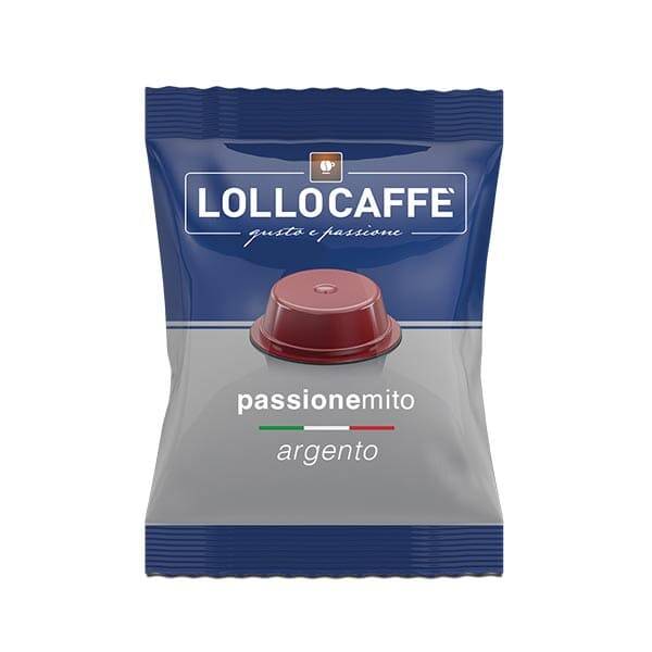 Lollo Caffè Miscela Argento - 100 Capsule Compatibili A Modo Mio