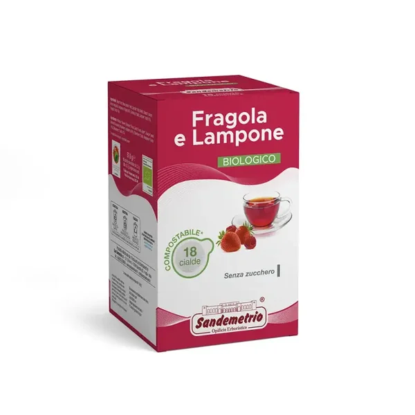 Sandemetrio Fragola e Lampone - 18 Cialde Compostabili