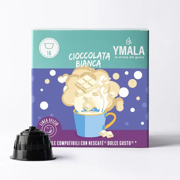 Ymala Cioccolata Bianca - 16 Capsule Compatibili Dolce Gusto