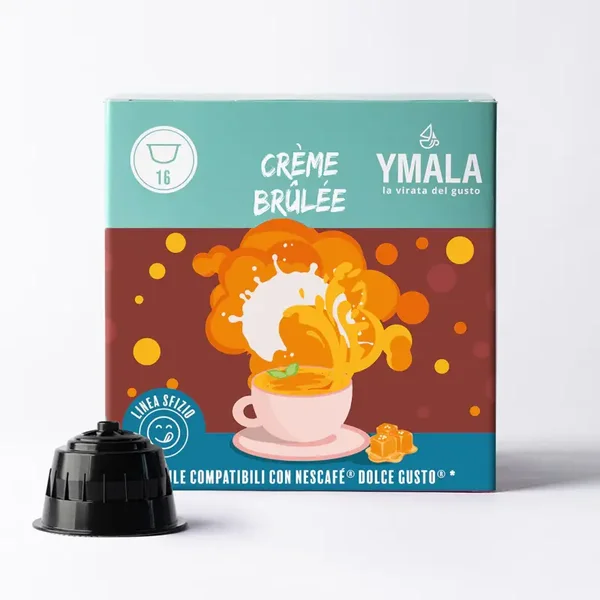 Ymala Crème Brulée - 16 Capsule Compatibili Dolce Gusto