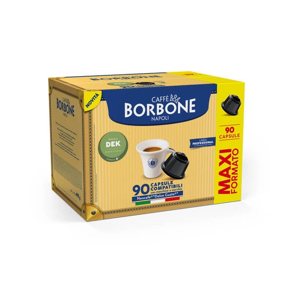 Caffè Borbone Miscela Dek - 90 Capsule Compatibili Dolce Gusto
