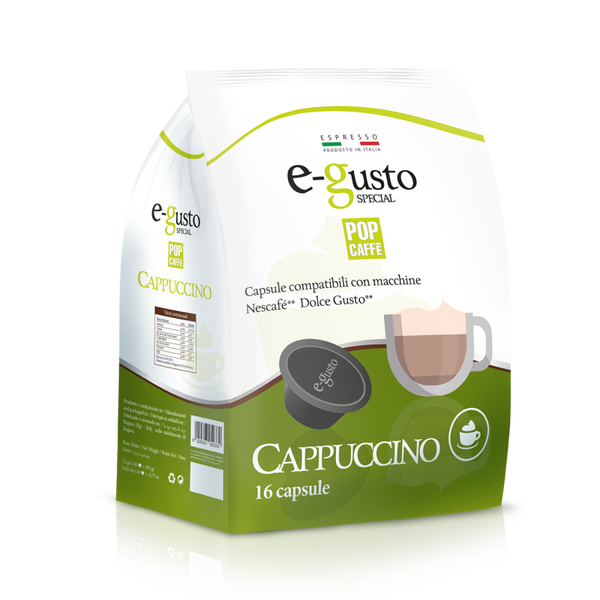 Pop Caffè E-Gusto Cappuccino - 16 Capsule Compatibili Dolce Gusto