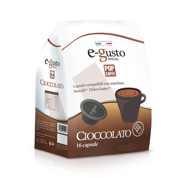Pop Caffè E-Gusto Cioccolato - 16 Capsule Compatibili Dolce Gusto
