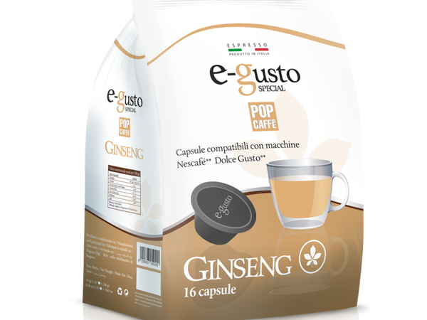 Pop Caffè E-Gusto Ginseng - 16 Capsule Compatibili Dolce Gusto