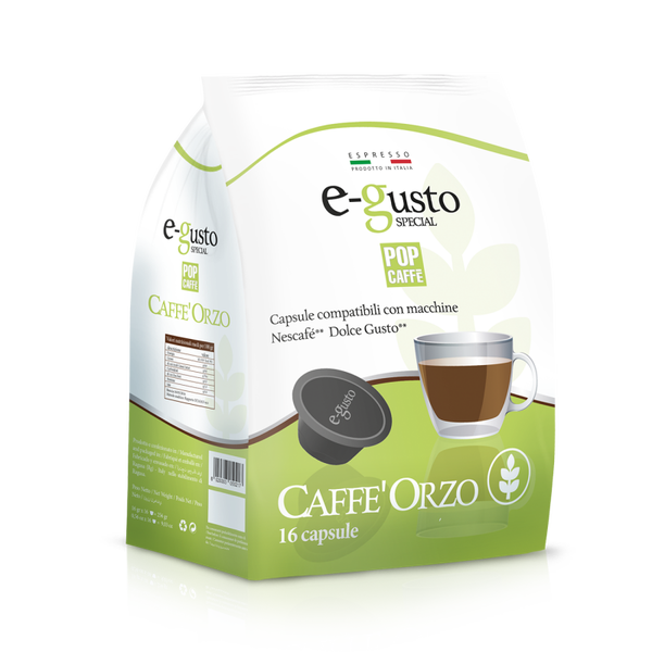 Pop Caffè E-Gusto Caffè Orzo - 16 Capsule Compatibili Dolce Gusto