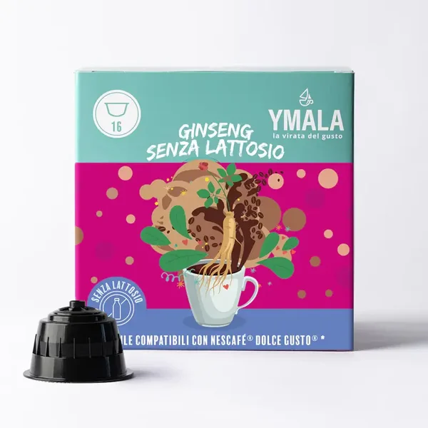 Ymala Ginseng Senza Lattosio - 16 Capsule Compatibili Dolce Gusto