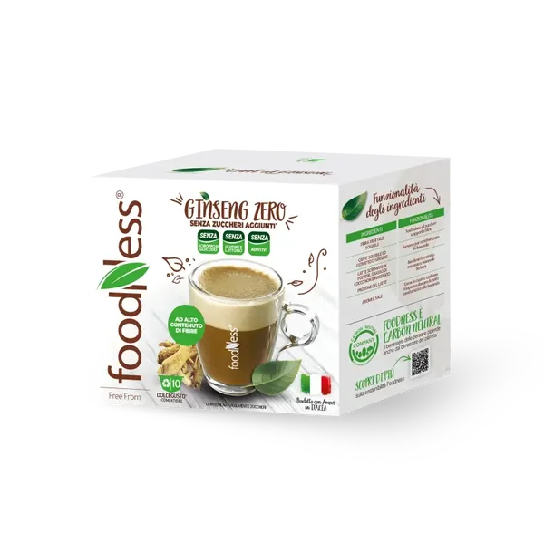 Foodness Ginseng Zero - 10 Capsule Compatibili Dolce Gusto