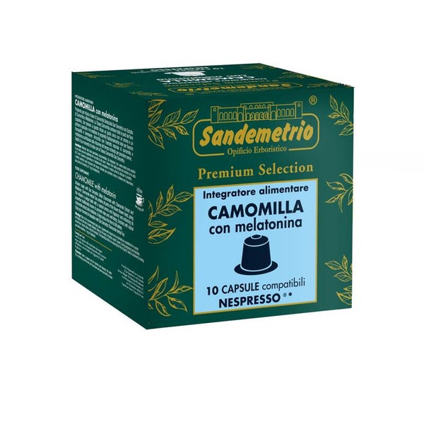 Sandemetrio Camomilla con Melatonina - 10 Capsule Compatibili Nespresso