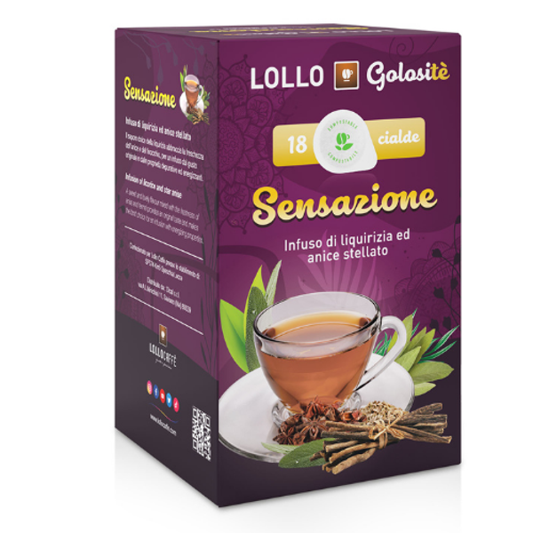 Lollo Caffè Sensazione Infuso di Liquirizia e Anice Stellato - 18 Cialde Compostabili