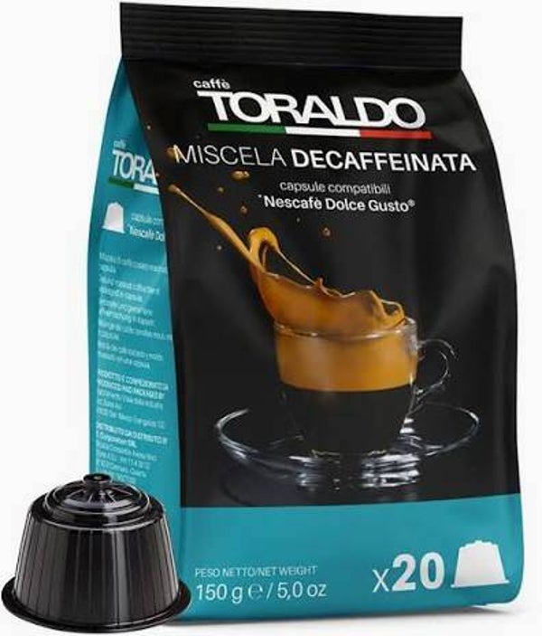 Toraldo Miscela Decaffeinata - 100 Capsule Compatibili Dolce Gusto
