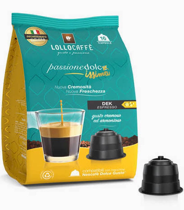 Lollo Caffè Miscela Dek - Capsule Compatibili Dolce Gusto