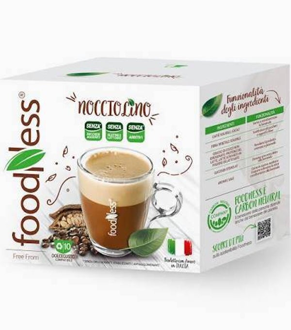 Foodness Nocciolino - 10 Capsule Compatibili Dolce Gusto