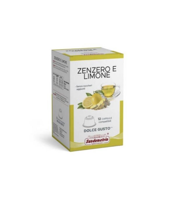Sandemetrio Zenzero e Limone - 12 Capsule Compatibili Dolce Gusto