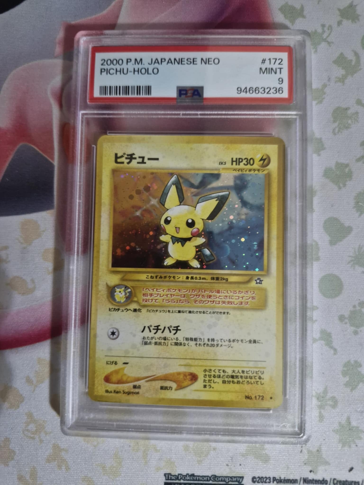 Pokémon - Pichu- HOLO - NEO GENESIS - PSA 9