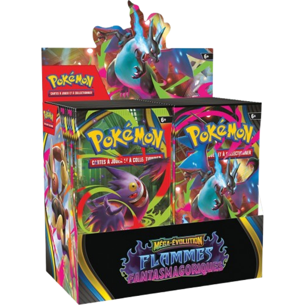 Pokémon - Boite de Boosters Français - Display 36 Boosters - ME02 Méga-Évolutions - Flammes Fantasmagoriques