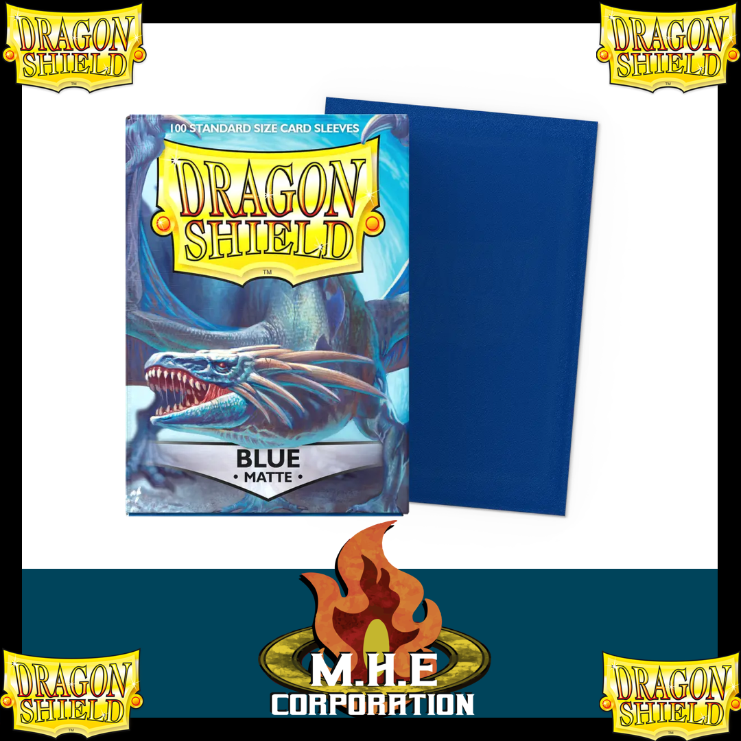 Dragon Shield - 100 protège-cartes standard Dual Mat - Blue