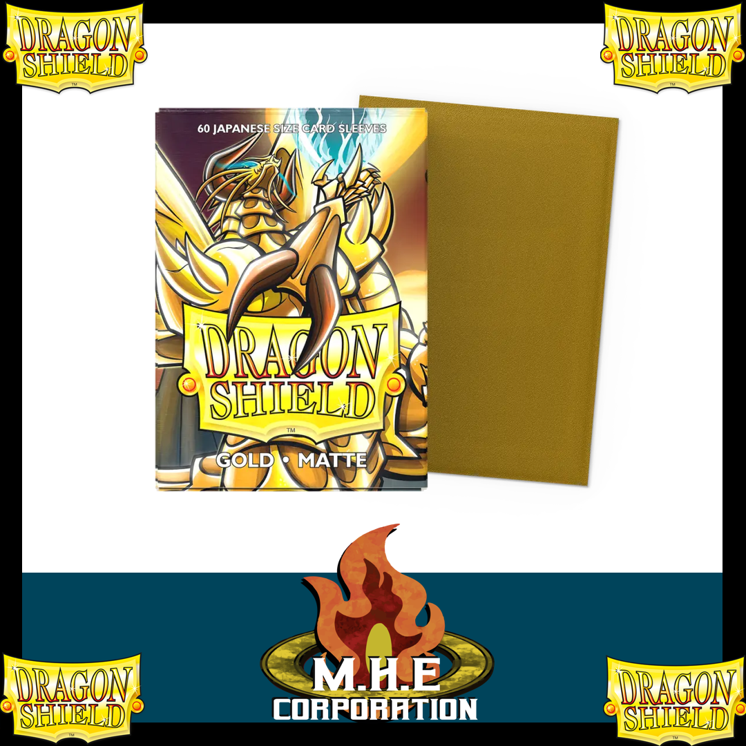 Dragon Shield - 60 protège-cartes Mat - " Format Japonais " Gold