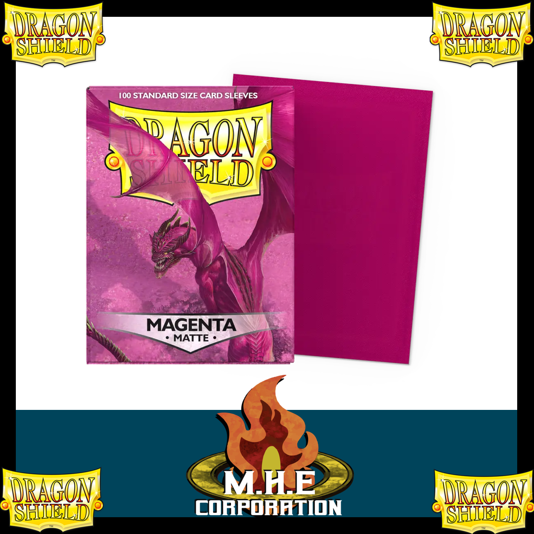 Dragon Shield - 100 protège-cartes standard Dual Mat - Magenta