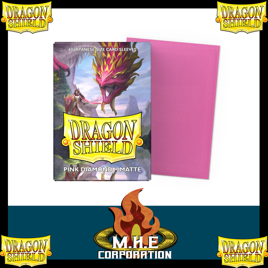 Dragon Shield - 60 protège-cartes Mat - " Format Japonais " Pink Diamond