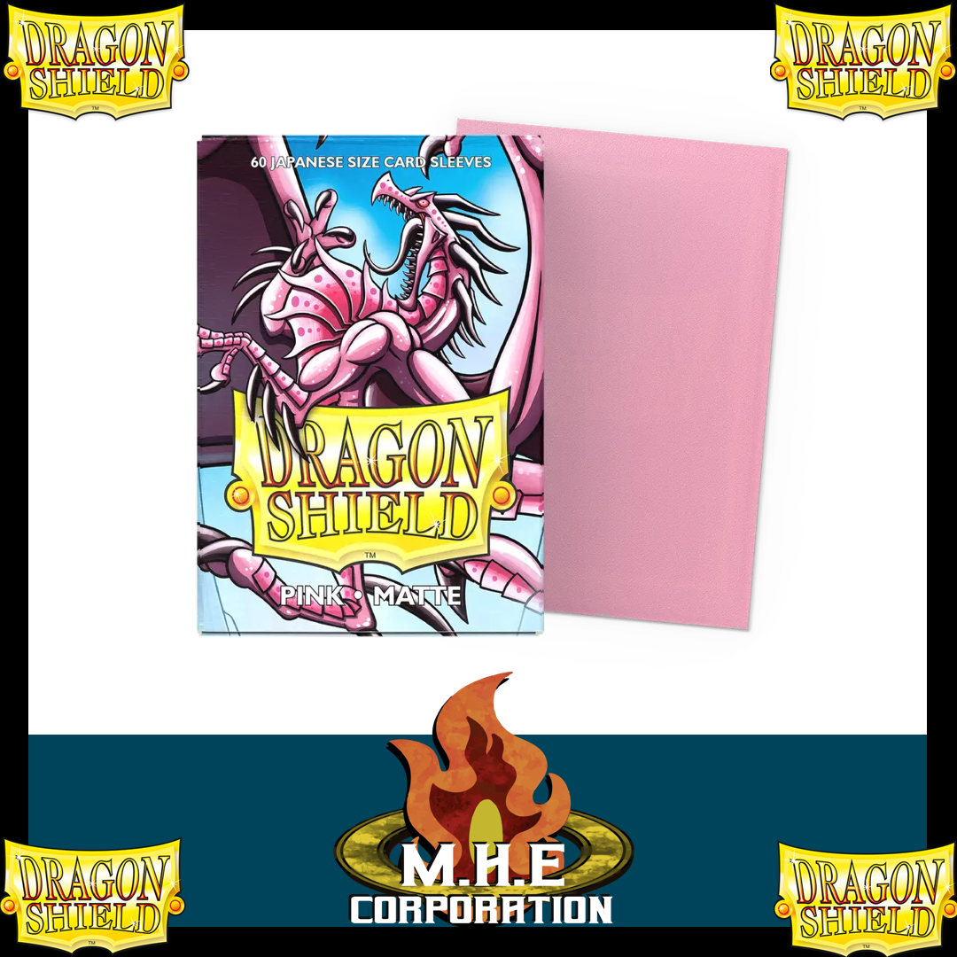 Dragon Shield - 60 protège-cartes Mat - " Format Japonais " Pink