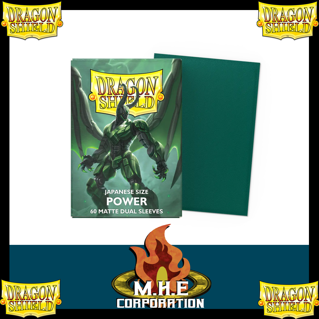 Dragon Shield - 60 protège-cartes Mat - " Format Japonais " Power