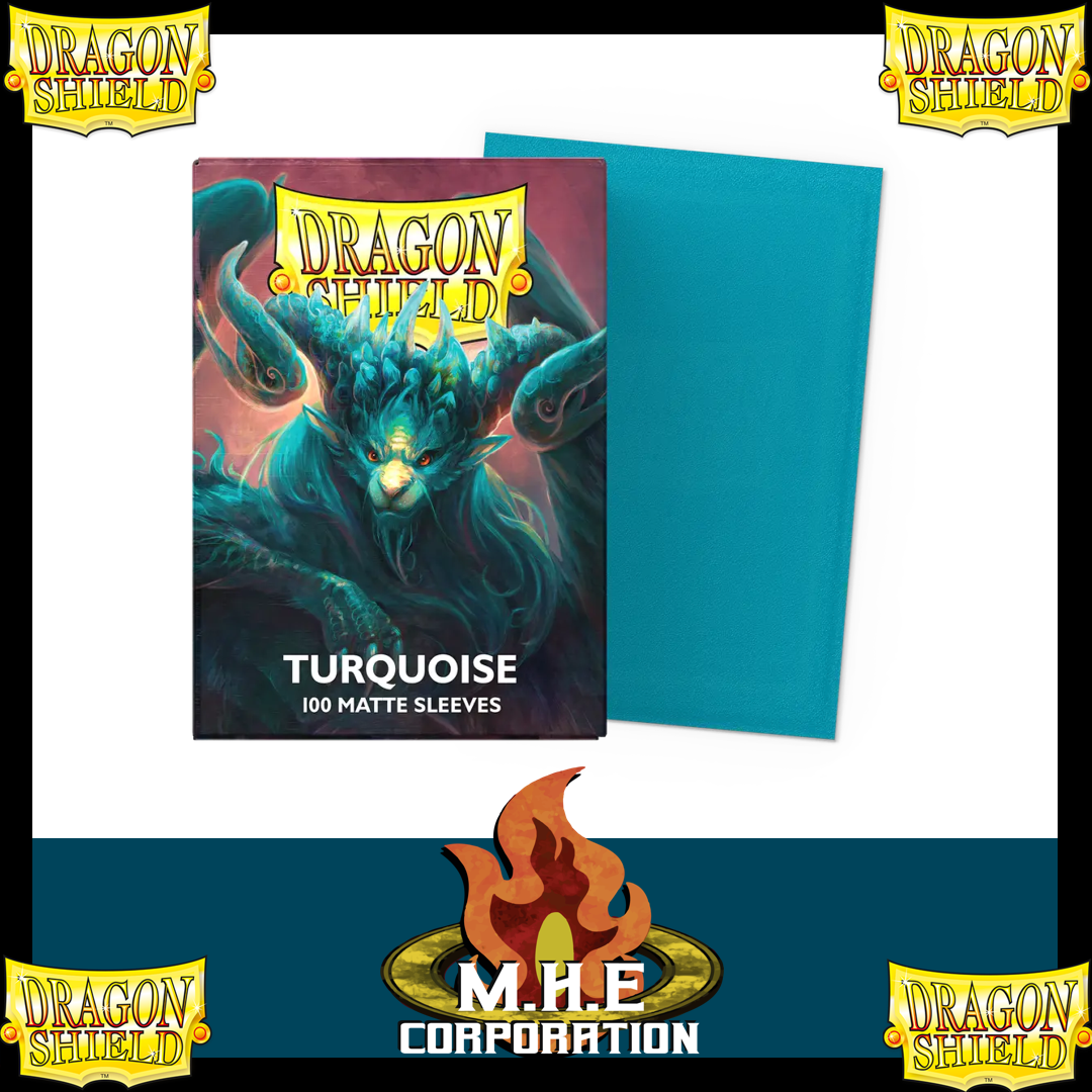Dragon Shield - 100 protège-cartes standard Dual Mat - Turquoise