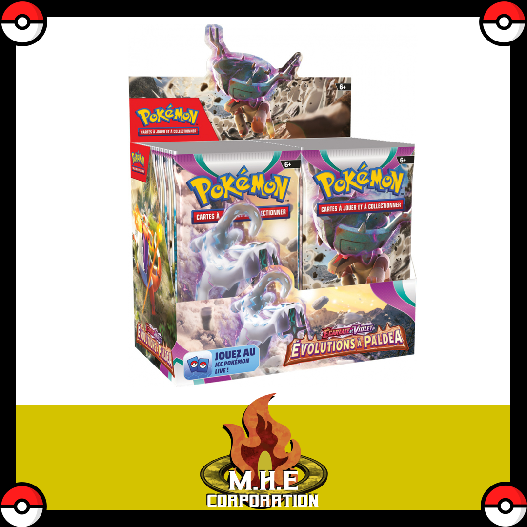 Pokemon - Display de 36 Boosters EV02 " Écarlate et Violet " - Evolutions à Paldea