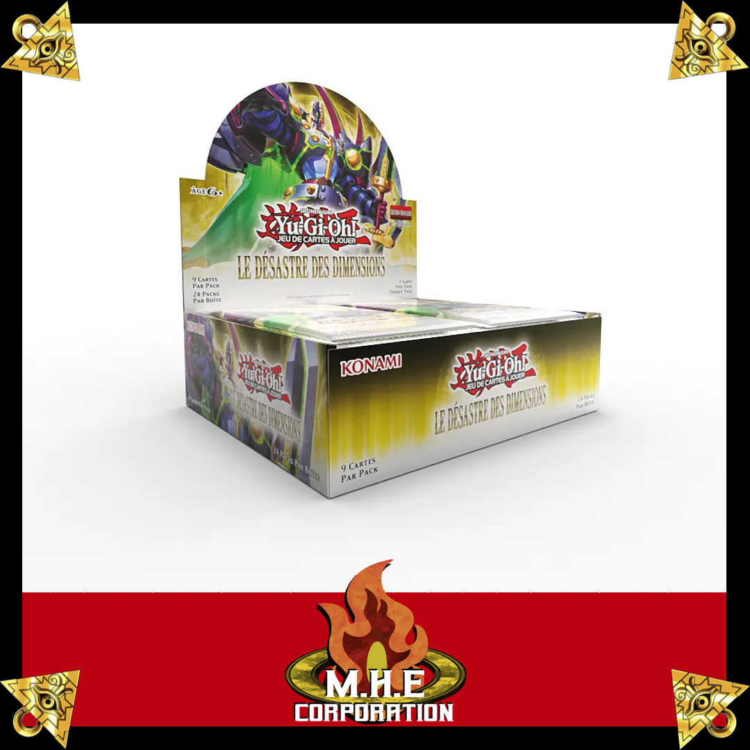 Yu-Gi-Oh! " Le Désastre des Dimensions  " Boite de Boosters- 24 Boosters + Cadeau
