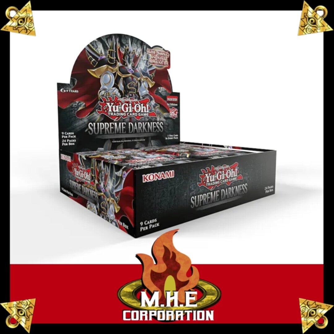 Yu-Gi-Oh! " Supreme Darkness " Boite de Boosters- 24 Boosters + 1 paquet de dragon shield offert