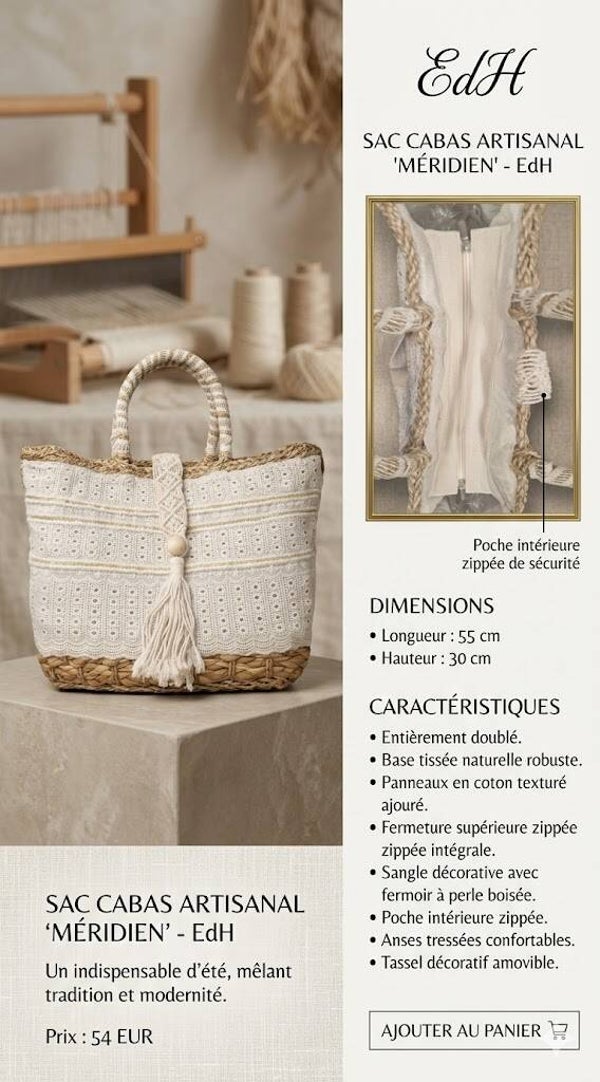 Sac tressé broderie anglaise – Esprit bohème chic