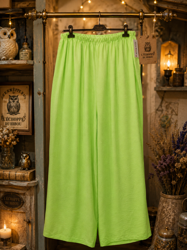 Pantalon fluide taille élastiquée – coloris vitaminés