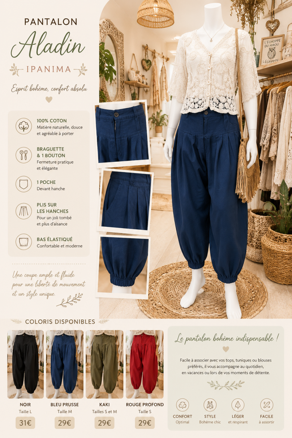 Pantalon Aladin Ipanima – Élégance bohème et confort absolu