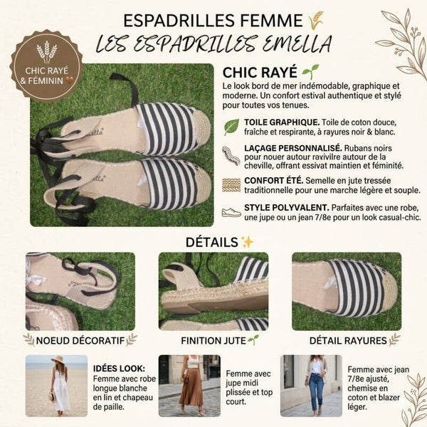 Espadrilles Emella – Chic & Rayures