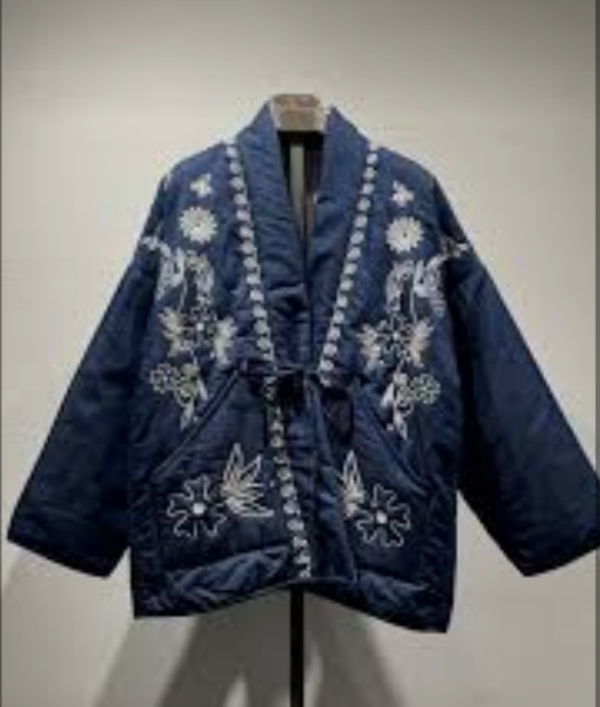 Veste brodée matelassée coton
