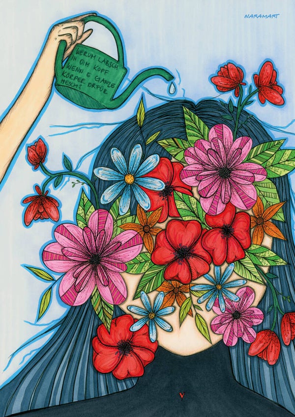 Poster  «werum läbsch ih dim kopf?»