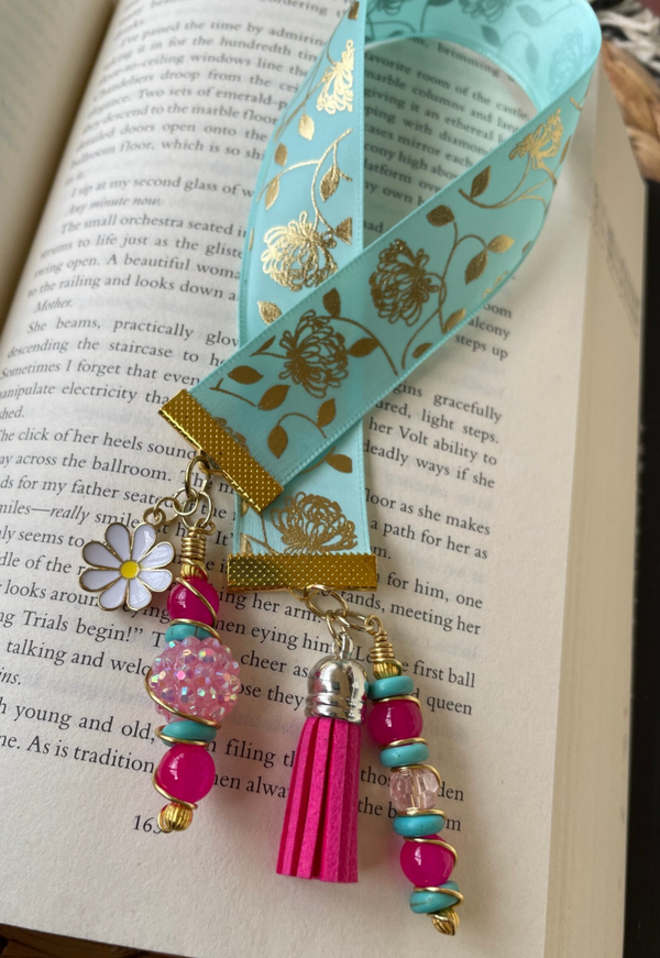 Blue, Gold & Pink Flowers