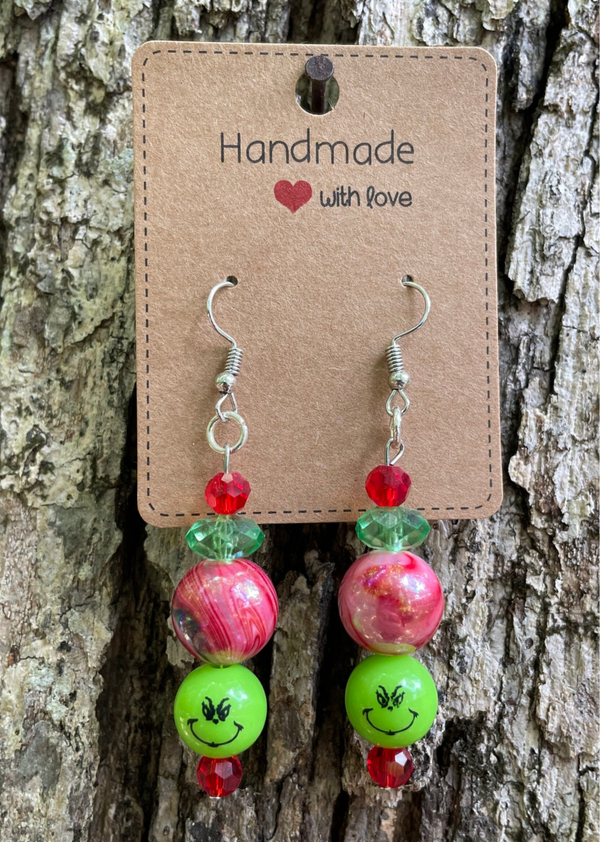 Red Grinch Earrings