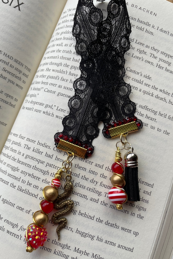 Black & Red Lace With Snake