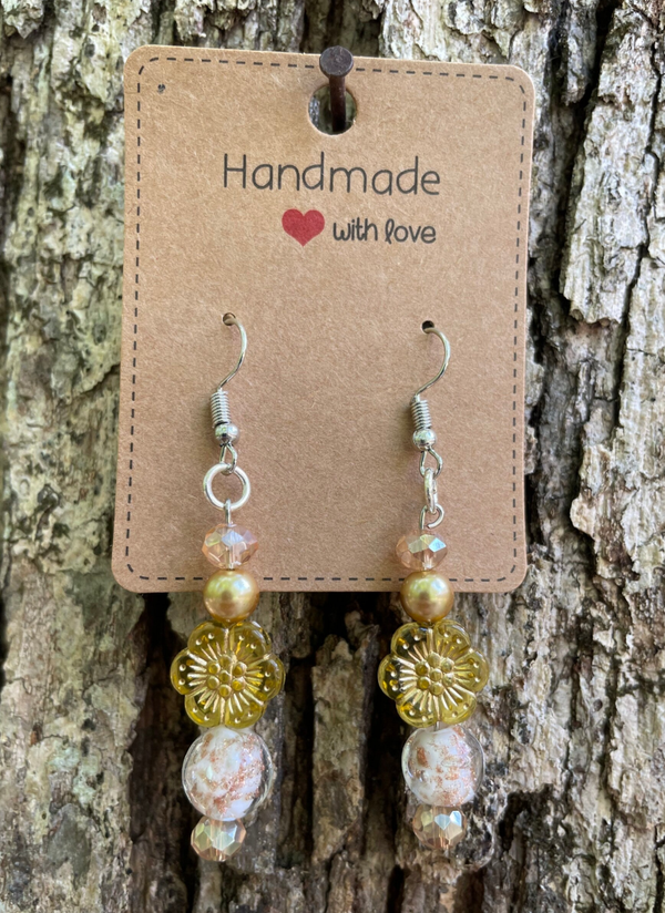Yellow Flower Earrings
