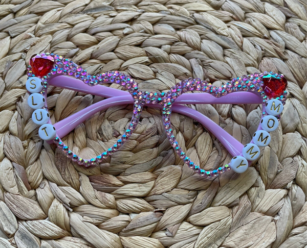 Pink On Purple Slut Mommy Glasses