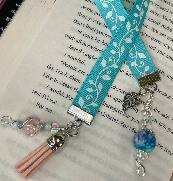 Teal Ivory With Pink Accent