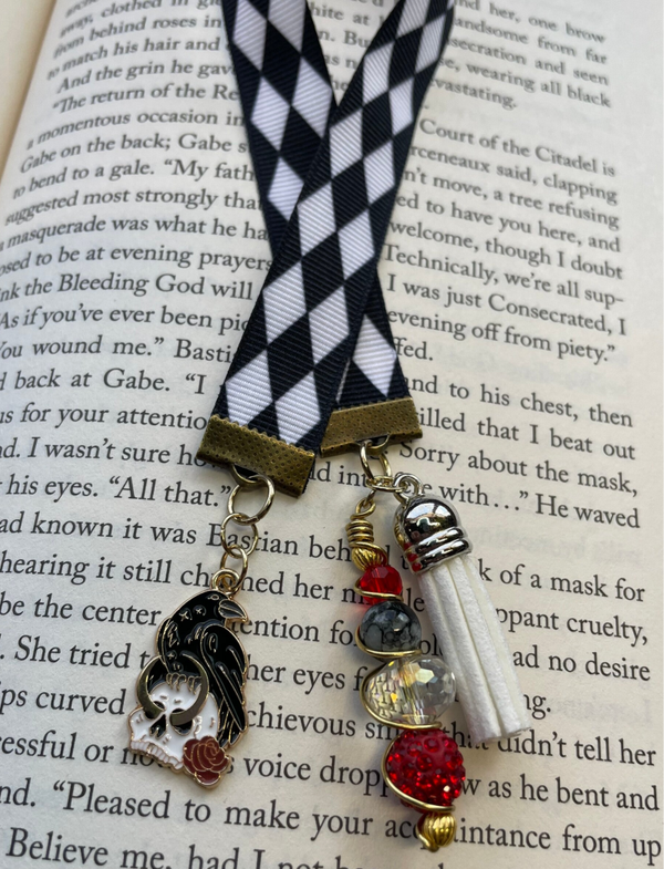 Black & White Raven With Skull