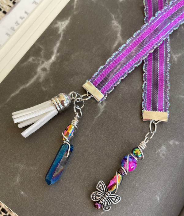 Purple Butterfly With Stone