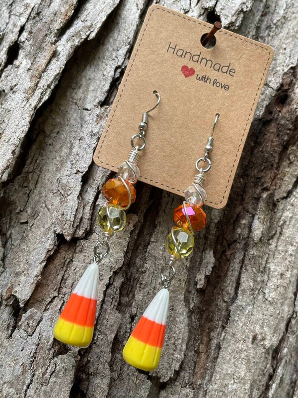 Candy Corn Earrings