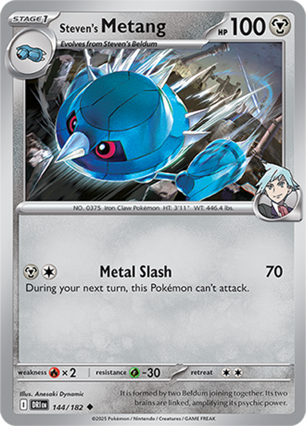 Steven's Metang - 144/182 - Destined Rivals - NM/M - Pokemon