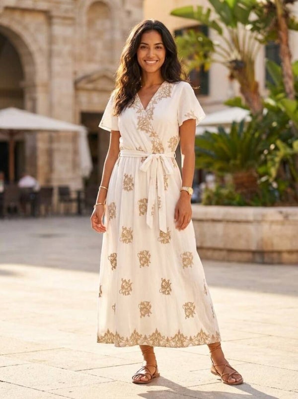 Robe longue brodé