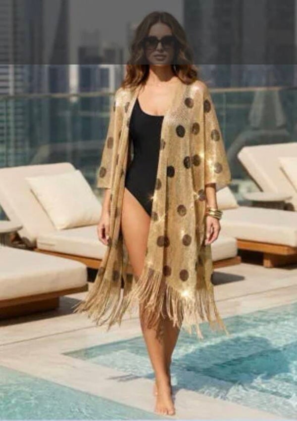 kimono plage pois