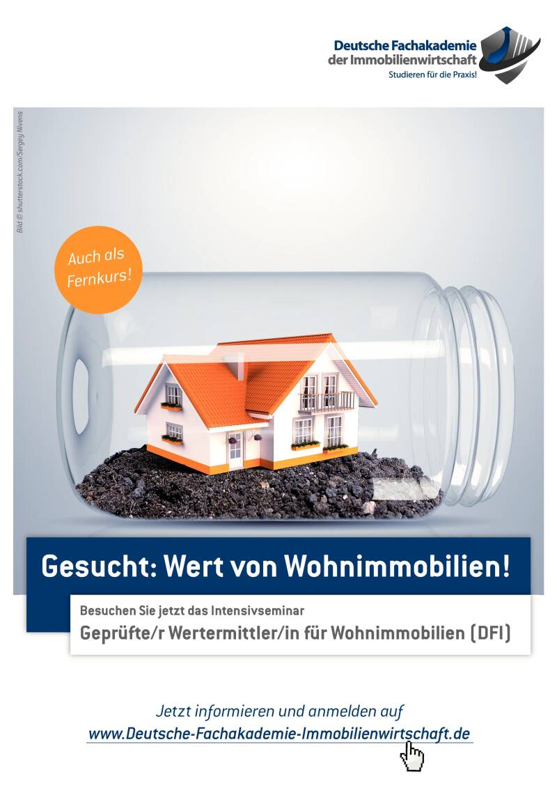 Wertgutachter Ausbildung ImmobilienWertermittler 